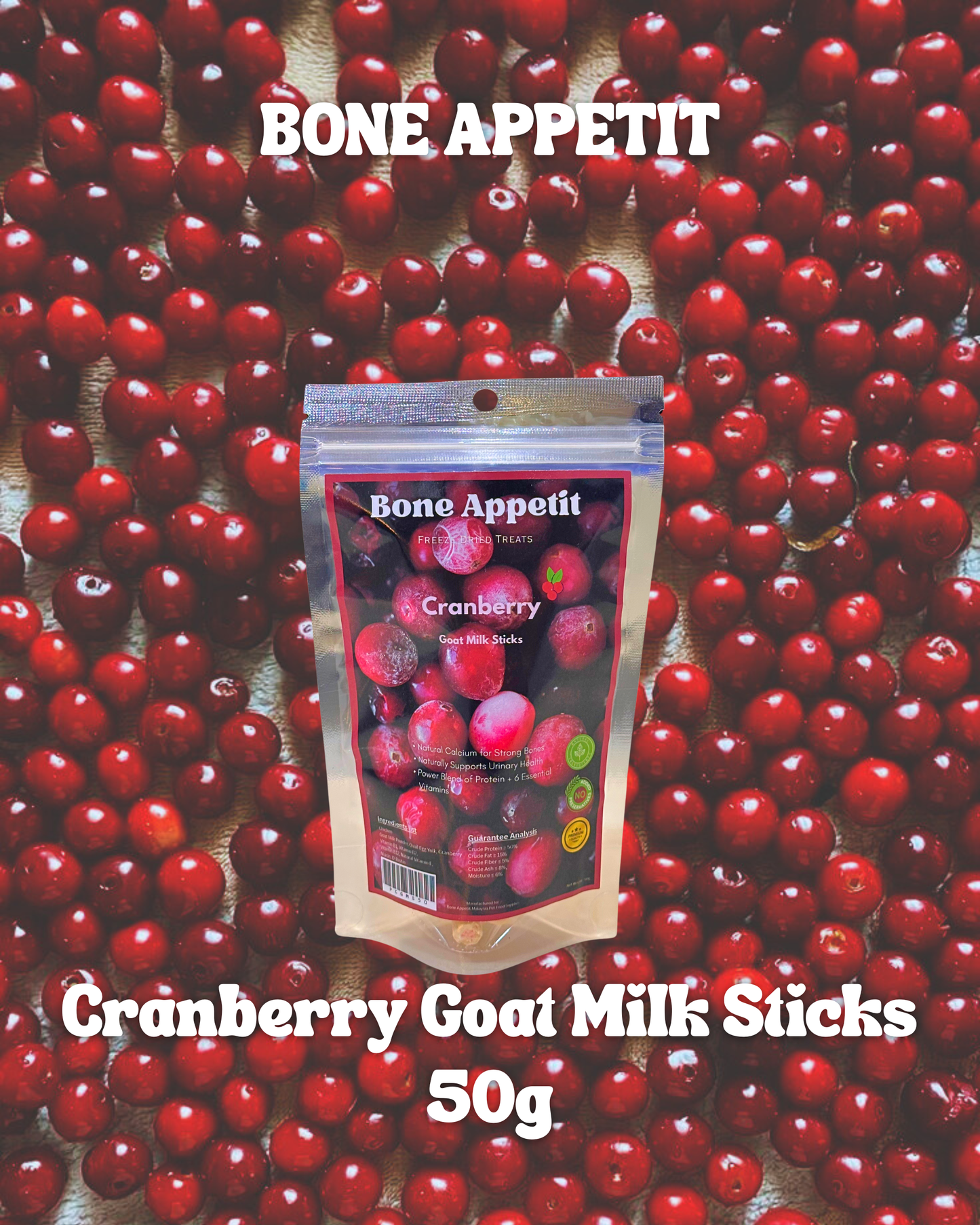 Cranberry Goat Milk Sticks 【50g】