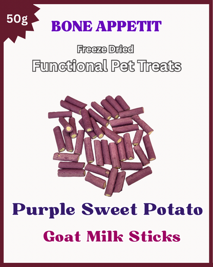 Purple Sweet Potato Goat Milk Sticks Freeze Dried Pet Treat -50g
