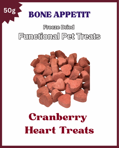 Cranberry Heart Treats Freeze Dried Pet Treat -50g