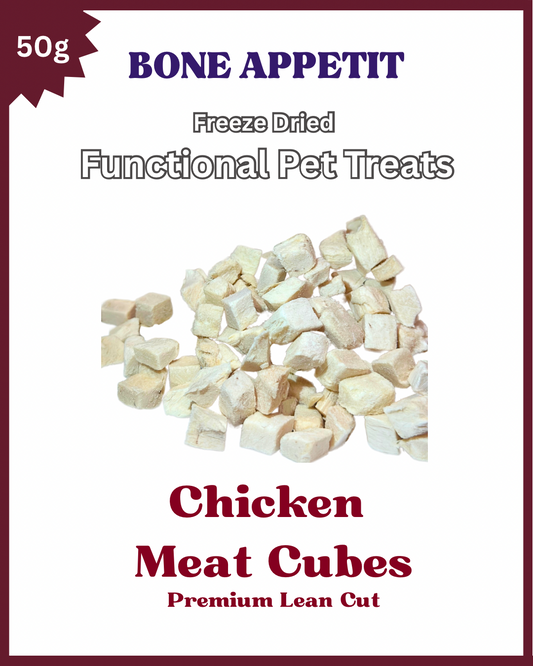 Chicken Meat Cubes Freeze Dried Pet Treat -50g