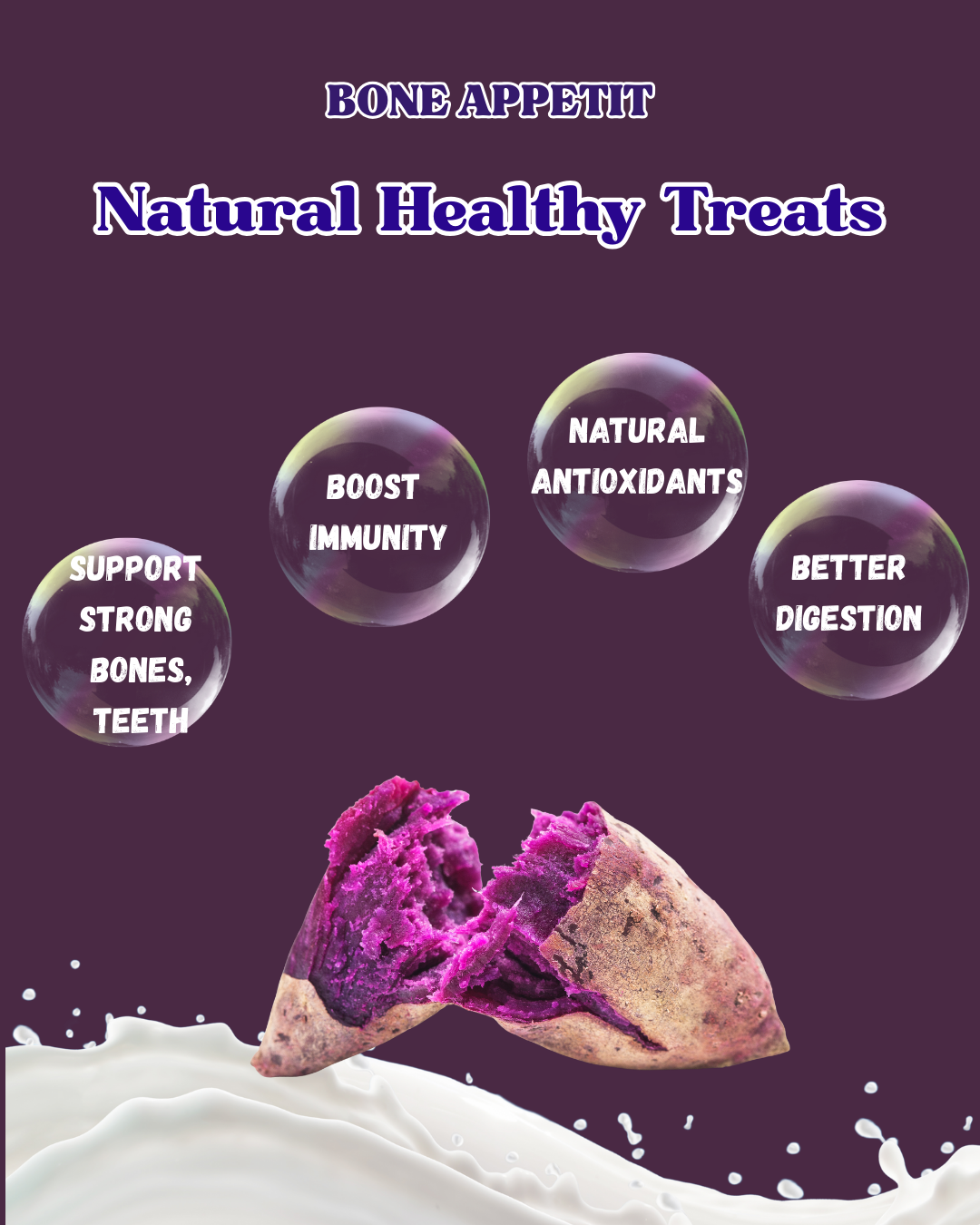 Purple Sweet Potato Goat Milk Sticks Freeze Dried Pet Treat -50g