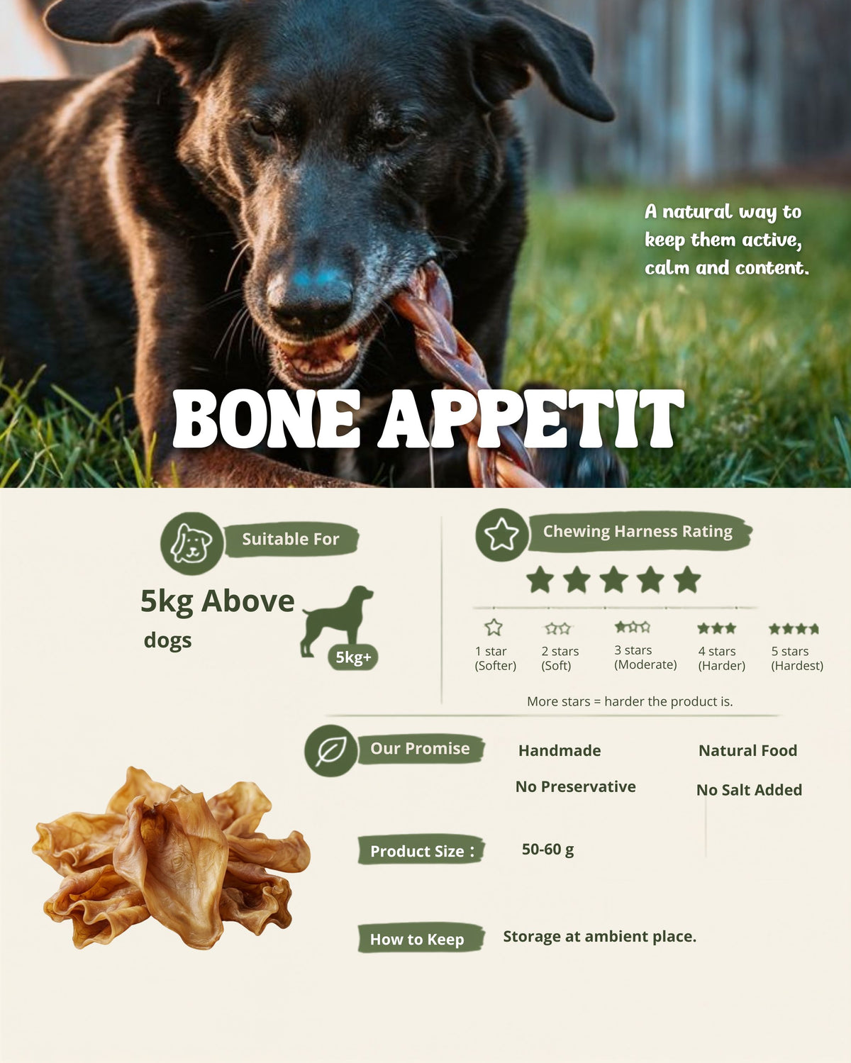 Air Dried Dog Chewing Snack | BEEF Series