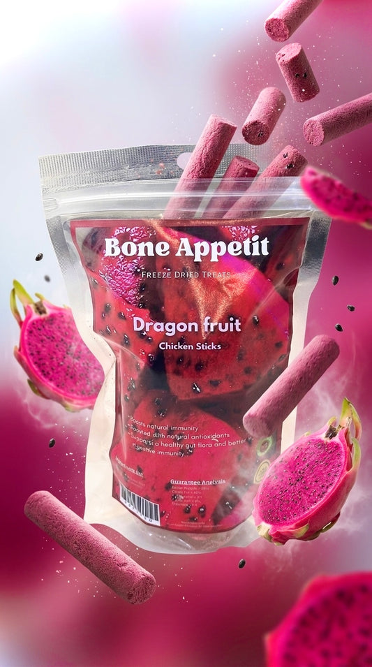 Dragon Fruit Chicken Sticks | Freeze Dried Dog & Cat Treats 【50g】