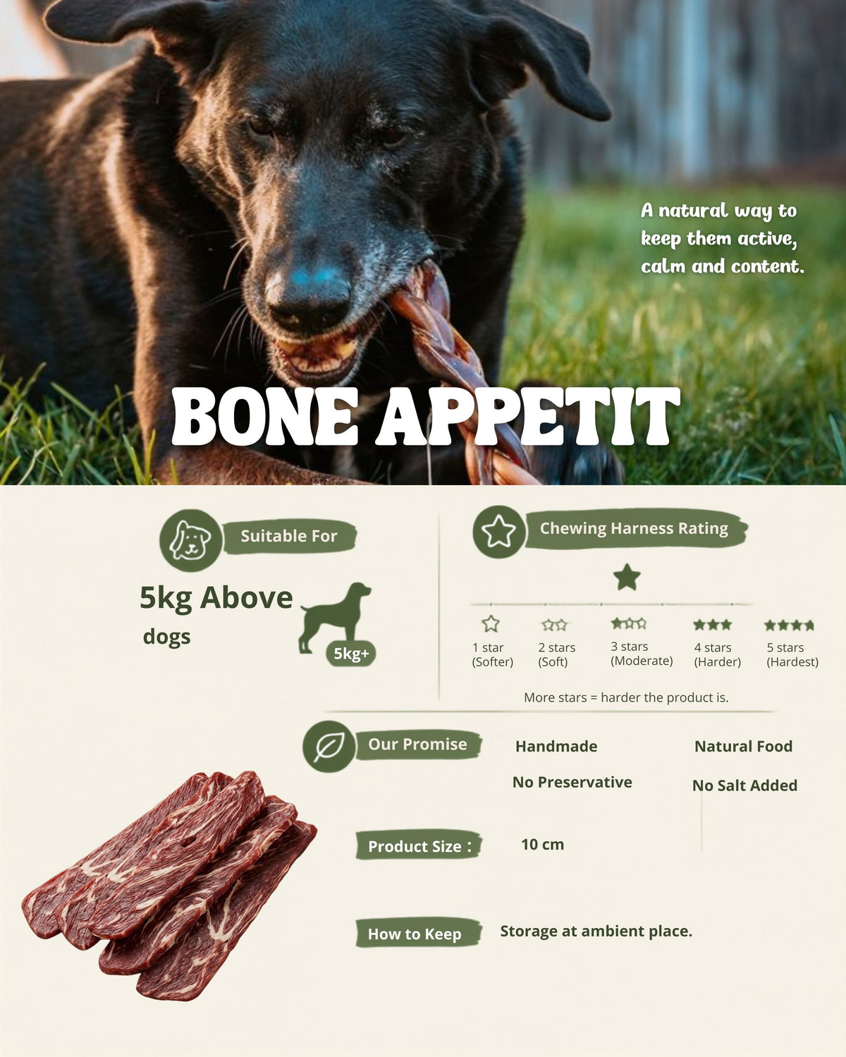 Air Dried Dog Chewing Snack | BEEF Series