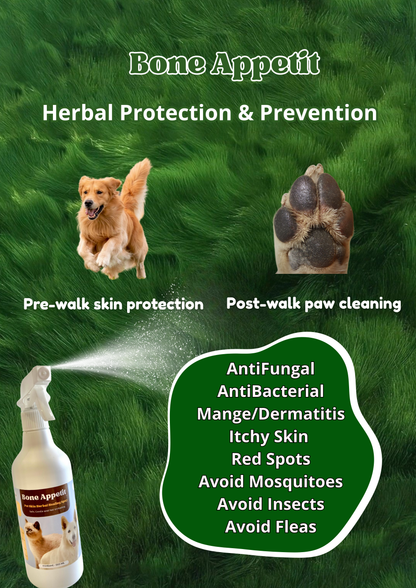 Pet Skin Herbal Healing Spray (510ml) | Natural Mosquito & Insect Repellent | Anti-Itch & Wound Care for Dogs & Cats