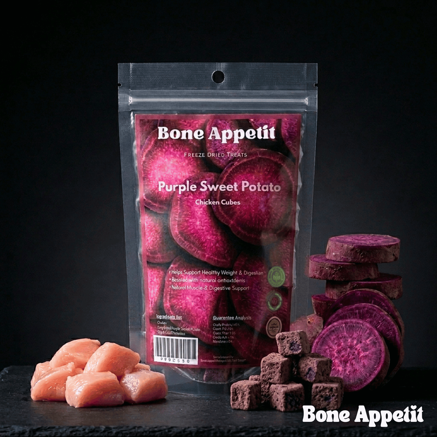 Purple Sweet Potato Chicken Cube【50g】