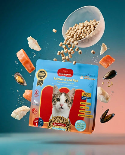 Salmon & Codfish BARF - Skin & Fur Improvement Formula 【500g 】