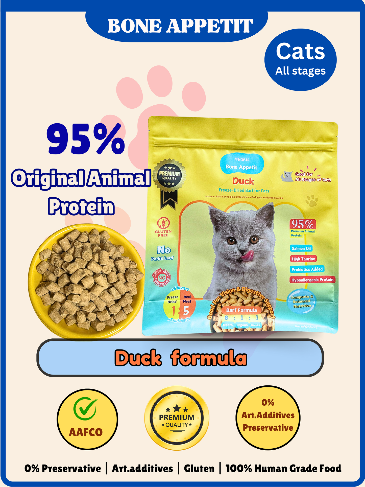 Duck for Cats 500gm
