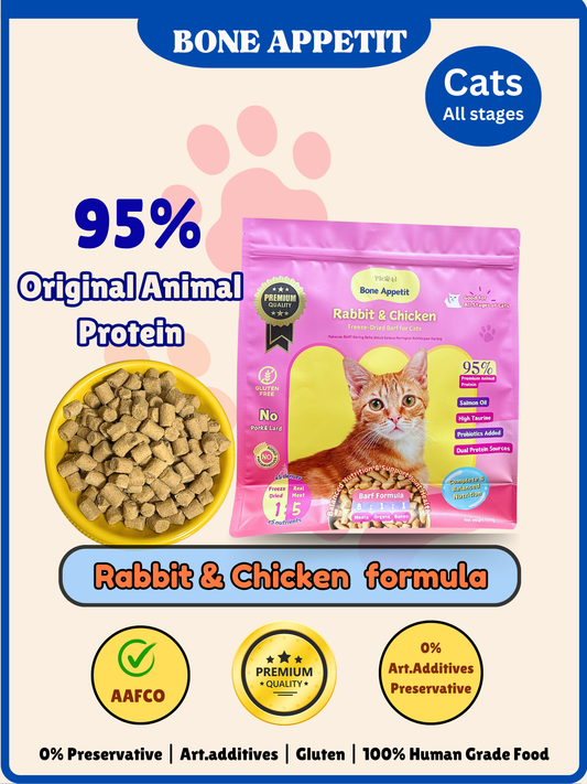 Rabbit & Chicken for Cats 500g